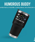 Debugging Definition Tumbler For Coders And Tech Nerds 30 oz stainless steel vacuum insulated travel mug with humorous buddy text.