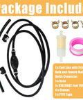 Marine Outboard Fuel Line Kit With Five Sixteenths Inch Ten Foot Hose Primer Bulb Quick Connectors Four Clamps And Fuel Filter