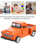 Totally Realistic Small Pickup Truck Model Miniature Figurine For Home Decor And Tabletop Display, orange collectible toy
