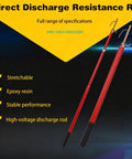 Pro Level Telescoping High Voltage Discharge Rod No Fuss Epoxy Resin Stick For Fast Capacitor Draining And Utility Guy Safety Gear With Slick Pouch Rated 10Kv To 220Kv, red epoxy resin rod with stretchable design.