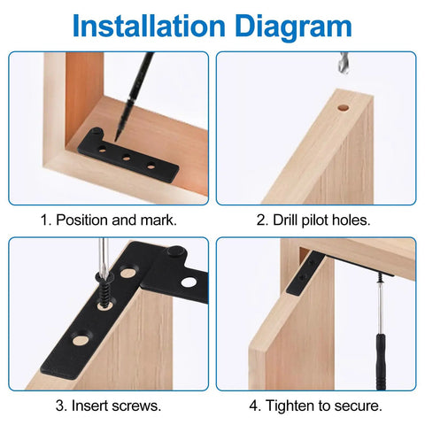 Installation diagram steps for Four Pack Concealed Pivot Door Hinges Delivering 360 Degree Rotation And Bulletproof Stainless Steel Build.