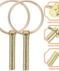 Galvanized Heavy Duty Lynch Pins With Rings Locking Trailer Pins For Farm Tractors Trailers And Mowers 10x50mm Fastener Assortment Kit