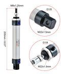 Rugged Heavy Duty Industrial Pneumatic Air Cylinder 20mm Bore 75mm Stroke With Y Connector And Quick Fittings MAL 20x75 Aluminum Alloy Double Acting For Automatic Equipment
