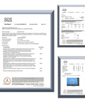 Certification documents for Stovetop Espresso Maker Replacement Gasket Seals And Stainless Filter Screen For 12 Cup Moka Pot Includes Two FDA Grade Silicone Gaskets And One Stainless Steel Filter Dishwasher Safe Silver Finish.