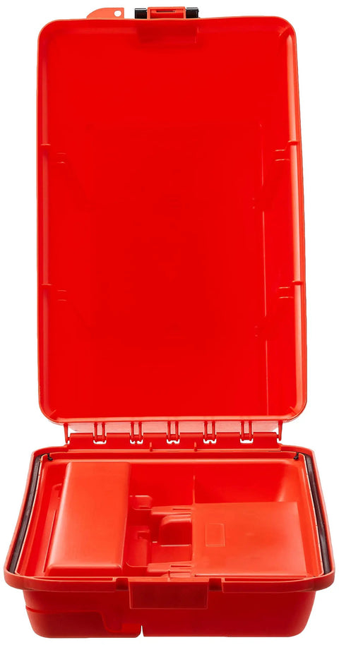 Open Extra Large Dry Storage Box With Tray Orange For Tackle And Gear Built Tough For Outdoor Use Weatherproof Organizer