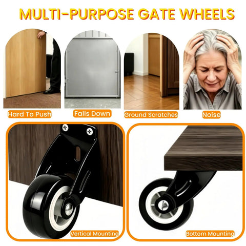 Heavy Duty 2 Inch Anti Sag Gate Wheel Set Of 4 on vertical and bottom mount options for improving gate movement.