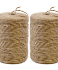 2 Pack 2mm Natural Jute Twine String 1600 Feet Total For DIY Crafting Gardening Gift Wrapping Macrame Home Decor Brown
