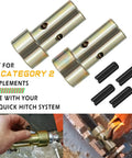 Two Pairs Cat 2 Quick Hitch Adapter Bushings Set For Category II 3 Point Tractors Heavy Duty Built Tough Workhorse