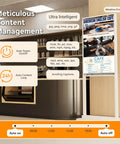 Plug And Play Ready Top Shelf 55 Inch Double Sided Digital Signage Kiosk With 4K Ultra HD Display featuring content management options.