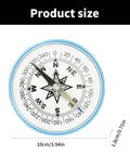 Round Orienteering Compass For Hiking And Camping, Handy Handheld Navigation Tool, 100mm Pocket Size, Durable ABS Build, Easy Read Dial