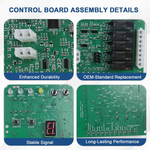 Control Board Assembly For Prodigy Ice Machine Systems Replacement Fits EH430 D CU1526MW-1 And More, circuit detail view