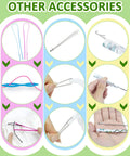 Drawstring Threader Tool Set For Hoodies Jackets And Pants A 16 Piece Kit With Metal Threaders Loop Turner Hooks Bodkin Tweezers
