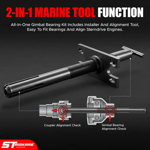 Pro Grade Marine Gimbal Bearing Puller And Engine Alignment Tool Kit For Alpha Bravo OMC Volvo Sterndrive diagram