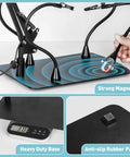 Helping Hands Soldering Station With 10X Magnifier Light And Stand Magnetic Third Hand Tool Infinite Color Solder Magnifier base