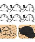 6 Pack Slat Wall Hat Display Racks For Vendors And Retail Stores Go-To Pro Grade Heavy Duty Slat Wall Hat Racks For Baseball Caps Beanies And Wigs Durable Metal Organizer For Home Shop Or Market