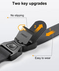 Quick Release Tactical Belt for Work and Outdoors, 1.5 Inch Nylon Web With Heavy Duty Seatbelt Buckle, Grey, Medium illustration