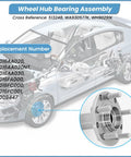 Illustration of Rear Wheel Hub Bearing Assembly For Subaru Impreza Forester And Legacy 1993-2008 AWD Only, OEM Grade detail.