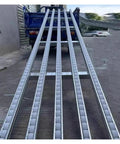 Light Duty Roller Conveyor For Quick Warehouse Loads With Anti Rust ABS Frame Splicable Design Efficient Bucket Unloading Heavy Duty Durable Silver Finish Built To Haul From Truck To Warehouse, front view