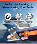 Bistras surge brake lockout key for UFP boat trailer installed; magnetic orange strap, side bracket fits A-60/A-75/A-84