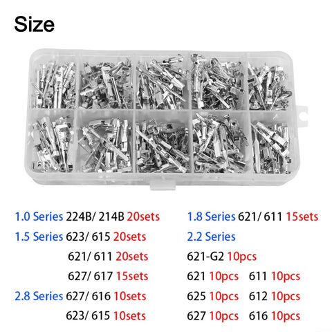 Ditch The Old Wiring And Grab This Fresh 290 Piece Car Wire Terminal Pins Kit Packed With Crimp Connectors Made From Tinned Copper For That Perfect Male Female Fit In 1 To 2.8mm Weather Pack Sizes Guaranteed To Handle Any Auto Electrical Grind. size-organized connector pins set in plastic case