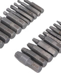 Huge 22 Piece Broken Bolt Remover Set With High Speed Steel Spiral Extractors For Stripped Screws And Damaged Hex Bolts Plus Extra Long Drill Bit Holders To Make Your Repair Job Super Easy Fast And Total No Sweat. 22-piece HSS extractor set