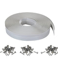 Durable Garage Door Seal And Weather Stripping Insulation Kit For Top And Sides, 30ft White, Keeps Dust And Moisture Out