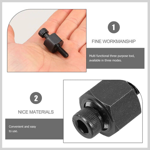 Get Awesome Heavy Duty Rivet Nut Tool Kit Made From Tough High Carbon Steel With Easy To Use Mandrel Nose Piece Plus Spare Tip For Fast And Safe DIY Jobs Including Secure Storage Box You'll Love. Black steel mandrel nose piece in hand