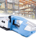 Heavy Duty Handheld Electric Strapping Machine For Pet Bands, Automatic One Pass Baler With Rechargeable Battery in warehouse setting