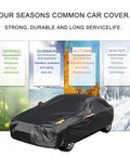Full Car Cover For Sedans All Weather Waterproof Windproof Dustproof UV Protection Scratch Resistant Indoor Outdoor Shield Beat The Elements Tough Outdoor Gear With 6 Reflective Strips Fits 185 To 191 Inch Length covering sedan with seasonal protection chart