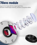 Exploded view of the 678 lens module for the 4K Compact Microscope Camera with 8X Magnification, CS Lens Mount, HD Video Output.