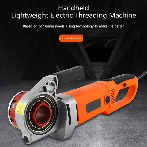 Upgraded Portable Electric Pipe Threader 2300W Pure Copper Motor Handheld Kit For 0.5-2 Inch Pipes heavy duty electric threading machine