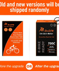 Heavy Duty 700C Bike Inner Tubes 44C To 50C AV48 Schrader Valve 2 Pack packaging before and after upgrade.