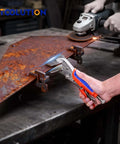 10 Inch Locking Sheet Metal Clamp With Trigger Release securing metal during grinding, heavy duty adjustable welding pliers for metalworking