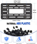 Front License Plate Holder Bracket Universal Plastic Front Car Tag Mounting Frame With Copper Thread Inserts material ABS plastic