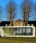 Top Tier Prefab Backyard Office Pod And Soundproof Outdoor Studio Shed Featuring Prime Modular Mobile Design in natural setting.