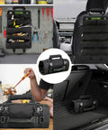 Heavy Duty Tool Roll Up Bag With Six Tool Pouches Built From 1000D X 1000D Fabric For Motorcycle And Truck Use Roll Up Organizer in use