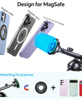 MagSafe Car Mount Charger With Ultra Magnetic Phone Holder For IPhone 12 Through 17 Wireless Car Charger And Mount display