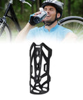 Cyclist drinking water with Fork Mount Bag Holder for Front Fork Rack Ultra Lightweight 131g 4.6oz Three Point Fixed Design Cage