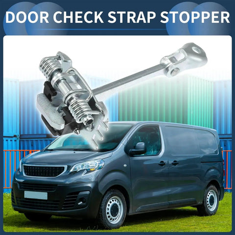 Door Check Strap For Scudo II Van, Multi Level Door Limiter, Adjustable Opening Angle, Dampened Soft Close over parked van