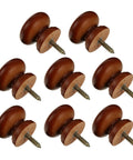 Solid Wood Cabinet Knob Set With Vintage Door Handles Self Tapping Easy Install Cupboard Dresser Knobs Wood Furniture Pulls For Cabinets And Doors Door Pull Handles 8 Pieces