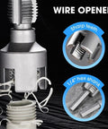 High-Durability Electric Pipe Threading Tool For PVC And Metal Pipes, wire opener with sharp teeth and 1/4 inch hex shank.