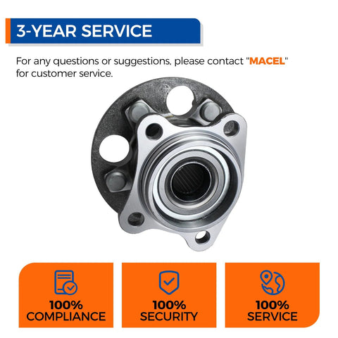 Rear AWD Wheel Bearing And Hub Assembly For Lexus RX330 RX350 RX400h Toyota Highlander And Venza 2004 Through 2016 5 Lug No ABS