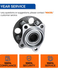 Front view of Rear Wheel Bearing And Hub Assembly 512284 Non ABS 5 Lug Rear Hub For Toyota Highlander 2004 To 2013 Venza 2009 To 2016 RX330 RX350 And Lexus SUVs 2004 To 2008