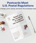 Front view of Avery Printable Postcards, 4.25 x 5.5 inches, glossy white, 100 blank cards for inkjet and laser printers
