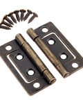 Antique Style Dope Cabinet Hinges Two Pack 50x24mm Decorative Cabinet Drawer Door Butt Hinge For Jewelry Box Chest And Vintage Dressers With Screws Easy Install, antique brass hinges with screws