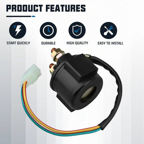 GY6 Starter Solenoid Relay For Chinese 50Cc To 250Cc ATVs Scooters Go Karts Dirt Pit Bikes Plug And Play close-up view
