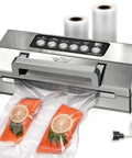 Pro Grade Food Vacuum Sealer Machine Fully Automatic Sealing System with Double Heat Seal Technology and built-in cutter