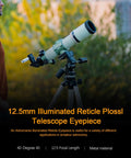 Man using telescope with Twelve Point Five Millimeter Illuminated Reticle Plossl Eyepiece With Adjustable Image And Reticle Focus