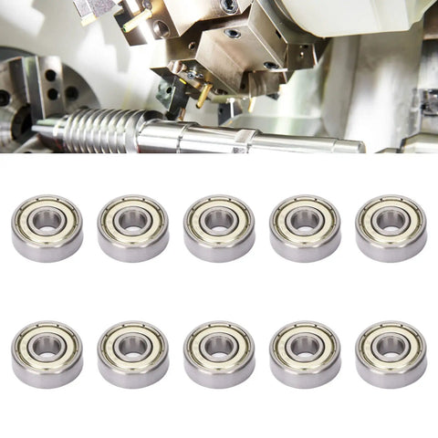 Deep Grooves Ball Bearing Kit, 10 Pack, High Speed Steel Bearings For Motors And Appliances, 6x17x6mm, Ultra Reliable, Low Friction, Smooth Operation, A True Workhorse For Makers And Pros on machine shaft