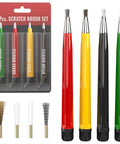 Scratch Brush Pen Set With Replacement Tips For Rust Corrosion Jewelry Circuit Boards And Auto Body Work All In One Go